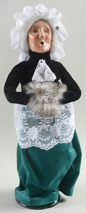 Victorian Assorted Carolers Grandmother With Muff-Black Top - No Box by Byers' Choice Ltd-1