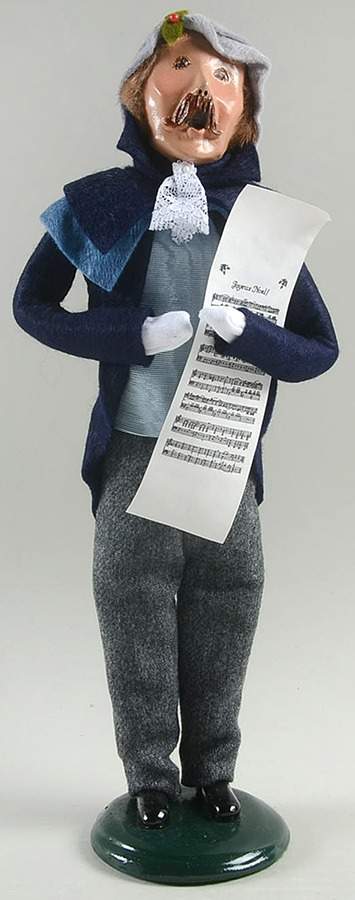Victorian Assorted Carolers Mustache Man With Music-Blue - No Box by Byers' Choice Ltd-1