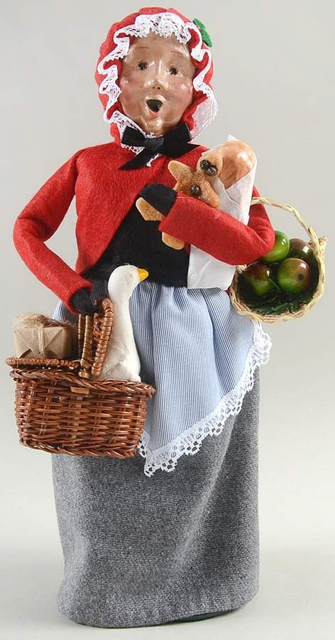 Victorian Assorted Carolers Jolly Shopper Woman - Red - No Box by Byers' Choice Ltd-1