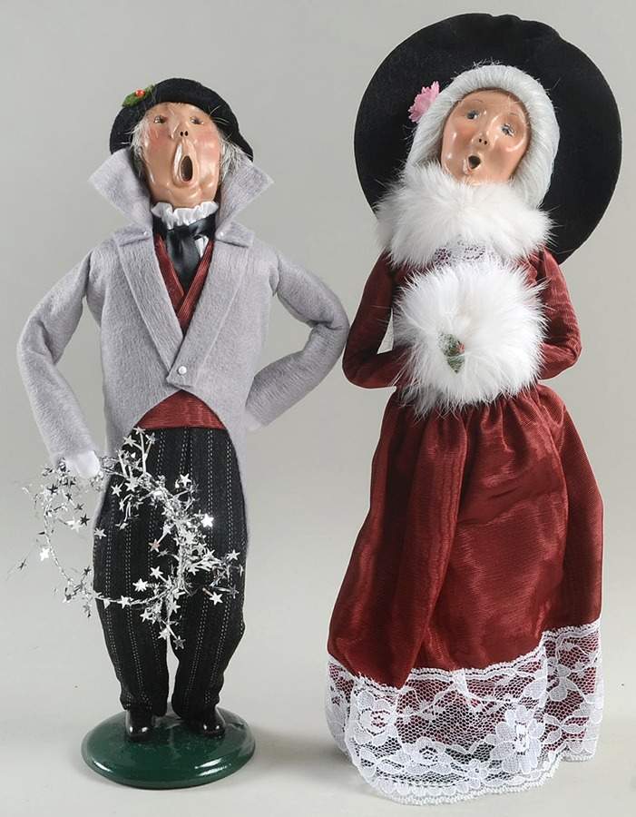 Victorian Assorted Carolers Grandparents-Burgundy - No Box by Byers' Choice Ltd-1