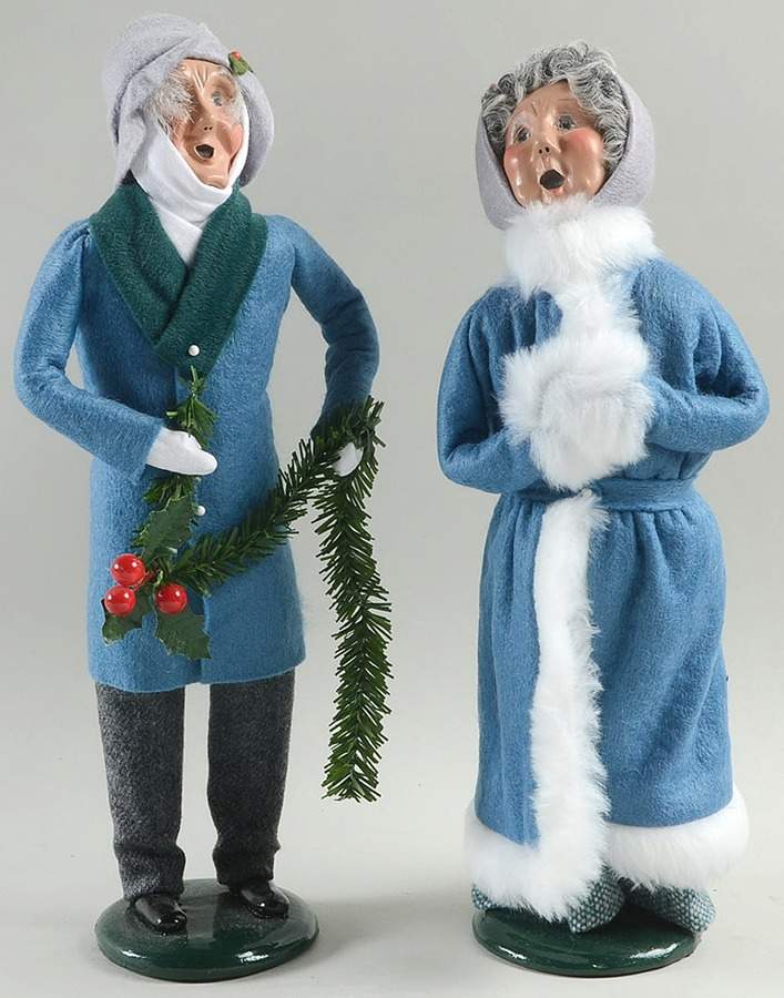 Victorian Assorted Carolers Grandparents-Blue And Grey - No Box by Byers' Choice Ltd-1