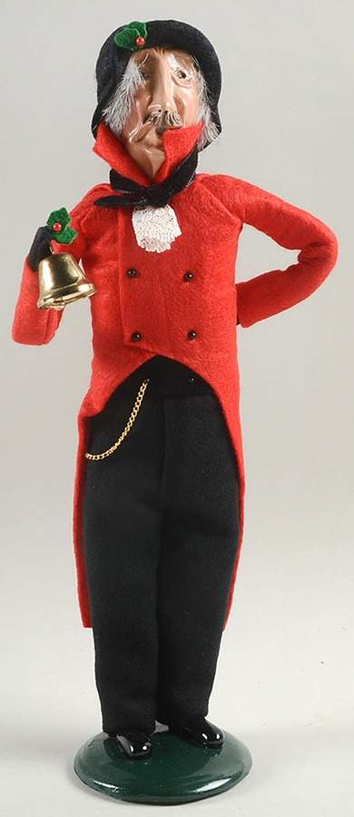 Victorian Assorted Carolers Grandfather With Bell-Red Coat - No Box by Byers' Choice Ltd-1