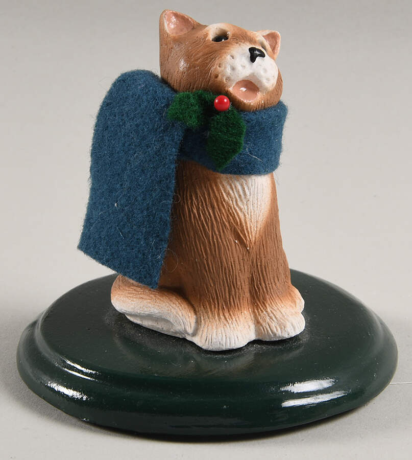 Singing Cats Cat With Green Scarf - No Box by Byers' Choice Ltd-1