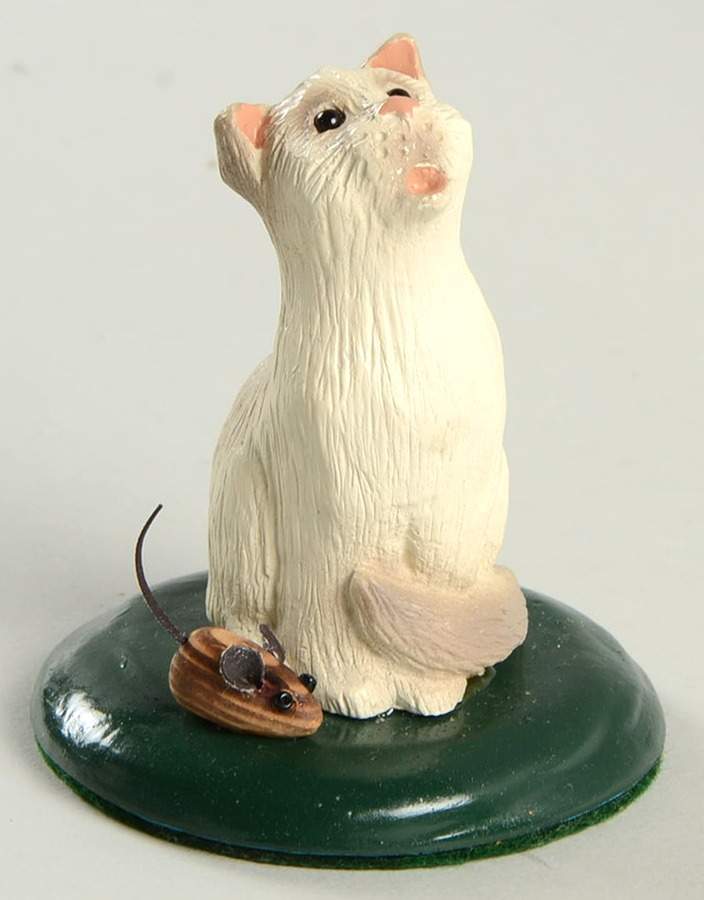 Singing Cats Grey & White Cat With Mouse - No Box by Byers' Choice Ltd-1