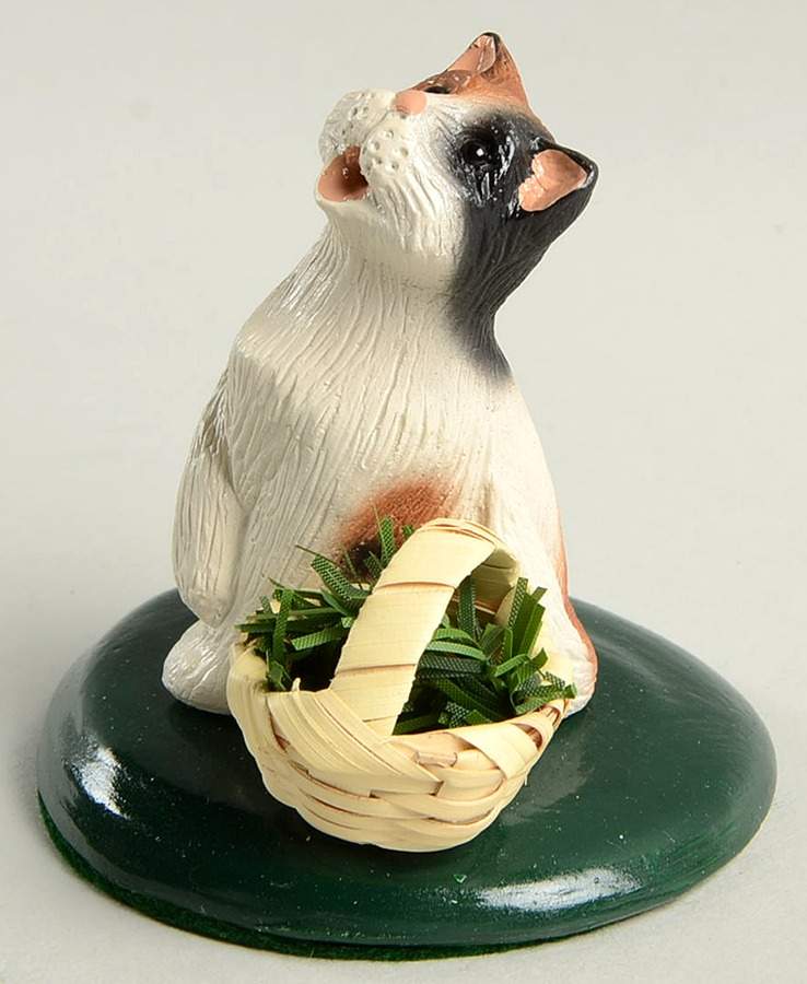 Singing Cats Calico Cat With Basket - No Box by Byers' Choice Ltd-1