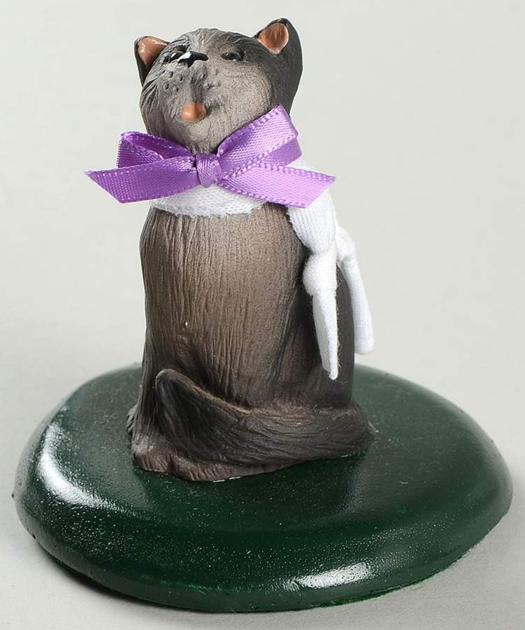 Singing Cats Cat With Purple Bow - No Box by Byers' Choice Ltd-1