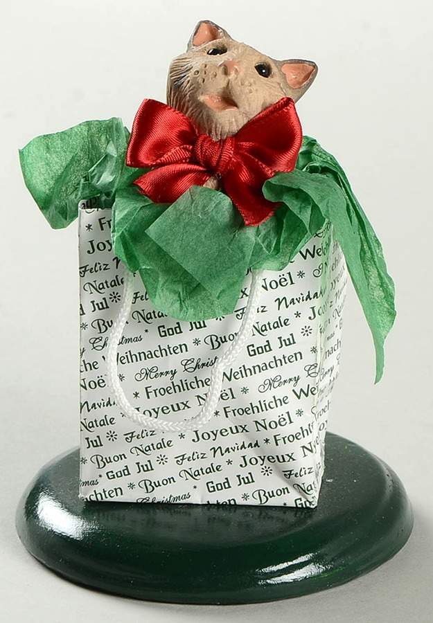 Singing Cats Cat Inside Christmas Gift Bag - No Box by Byers' Choice Ltd-1