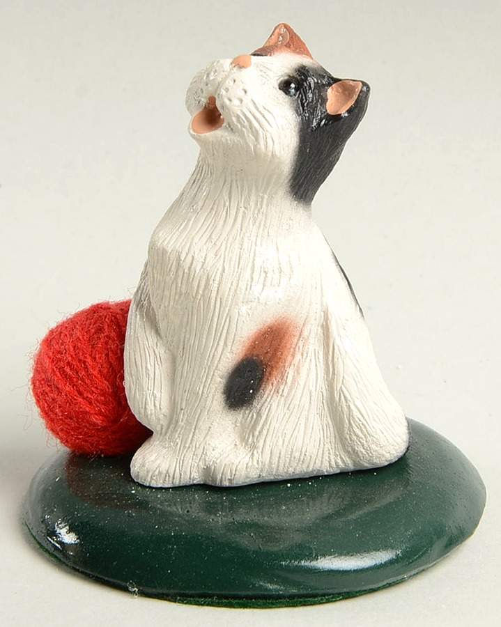 Singing Cats Calico Cat With Red Yarn - No Box by Byers' Choice Ltd-1