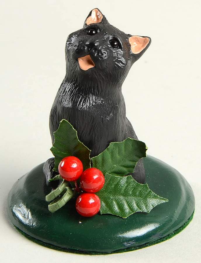 Singing Cats Black Cat With Holly - No Box by Byers' Choice Ltd-1