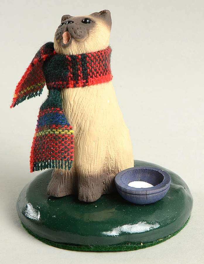 Singing Cats Siamese Cat With Bowl Of Milk - No Box by Byers' Choice Ltd-1