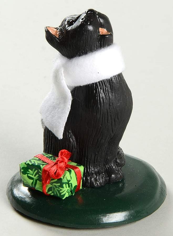 Singing Cats Black Cat With Gift Box & White Scarf - No Box by Byers' Choice Ltd-1