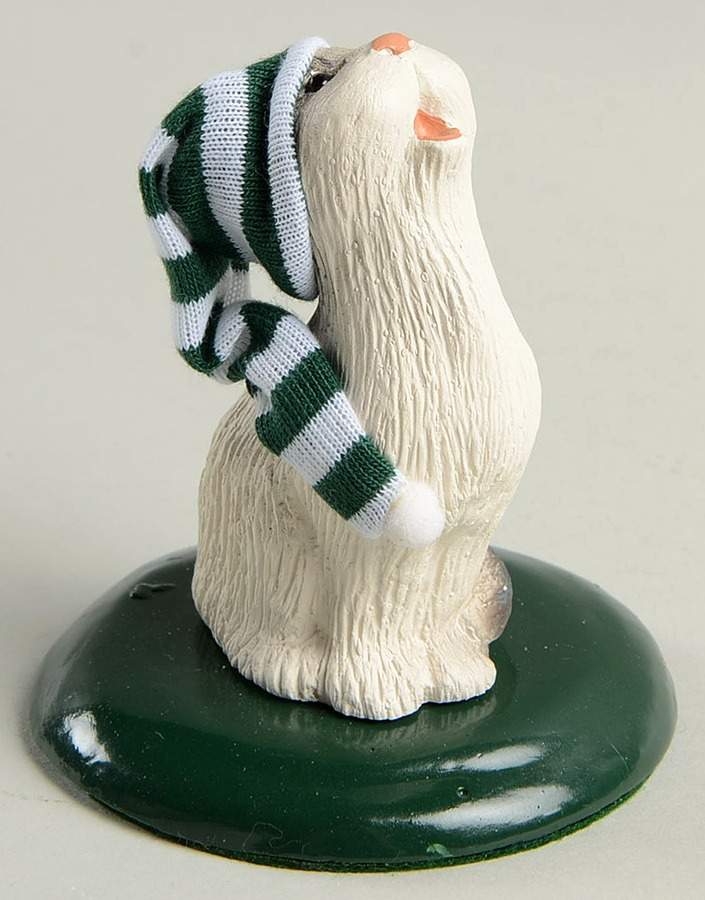 Singing Cats Cat With Green & White Hat - No Box by Byers' Choice Ltd-1