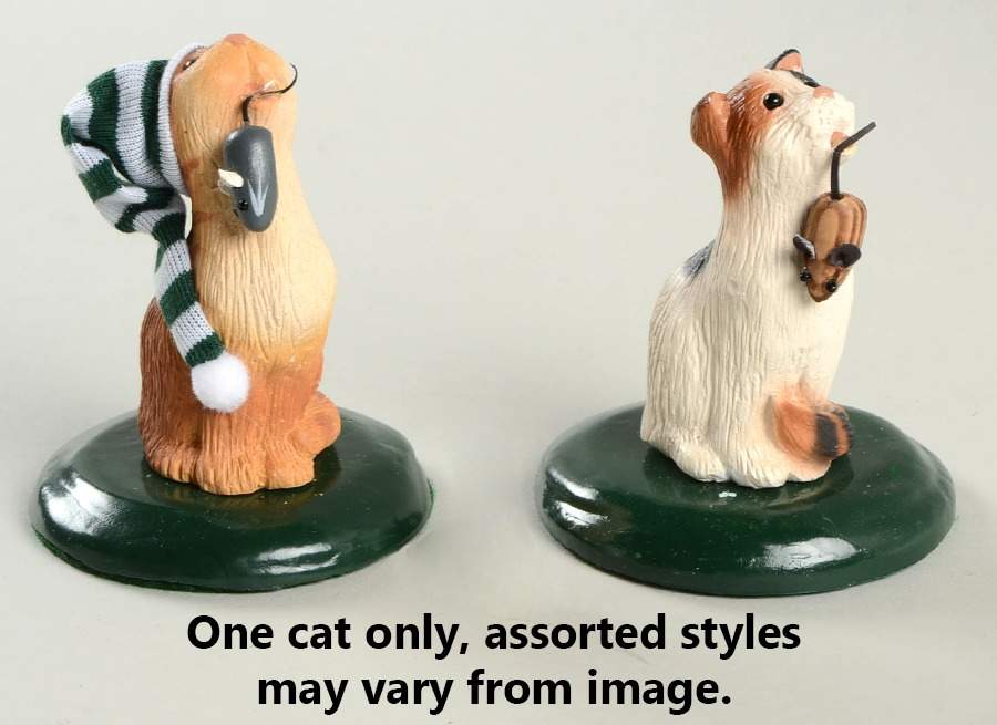 Singing Cats Cat With Mouse In Mouth - No Box by Byers' Choice Ltd-1