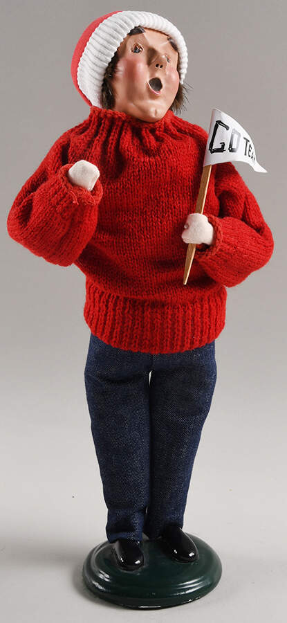 Specialty Families Sporting Family-Man With Pennant - No Box by Byers' Choice Ltd-1