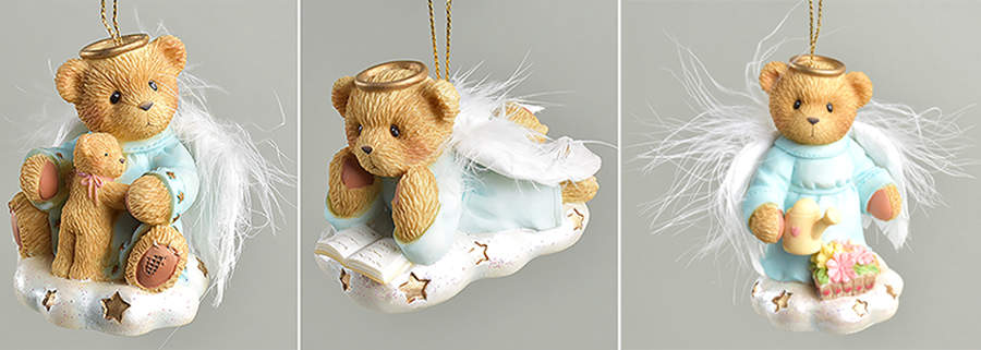 Cherished Teddies Angels Ornaments 9th Issue Boxed Set Of 3  - Boxed by Bradford Editions-1