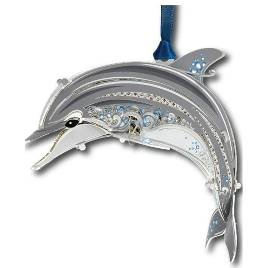 Coastal Ornaments Dolphin 3d - Boxed by Beacon Design-1