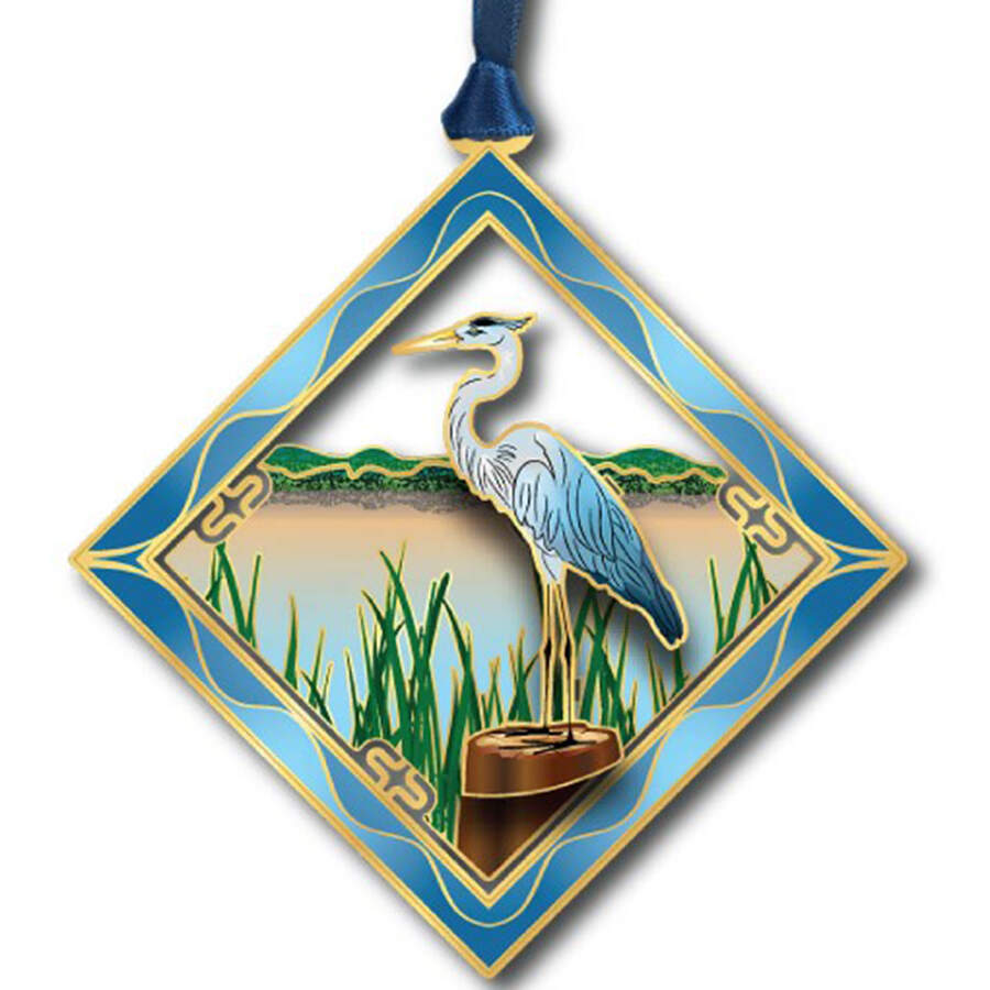 Coastal Ornaments Coastal Blue Heron - Boxed by Beacon Design-1