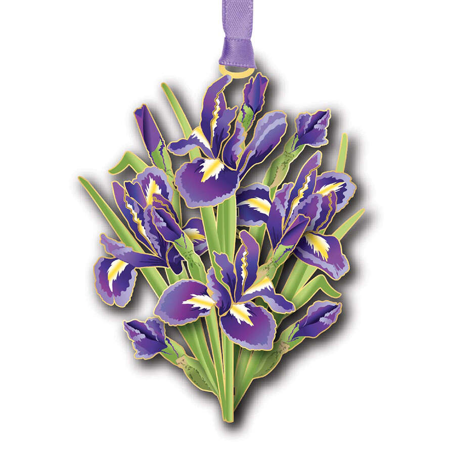 Nature Ornaments Irises Bouquet - Boxed by Beacon Design-1