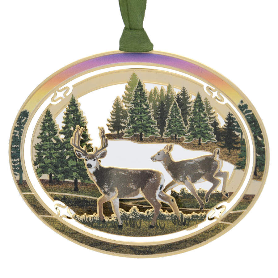 Nature Ornaments Deer Scene - Boxed by Beacon Design-1