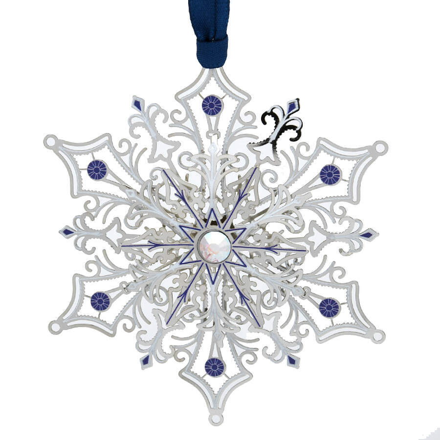 Snowflake Ornaments Glittering Silver Snowflake - Boxed by Beacon Design-1