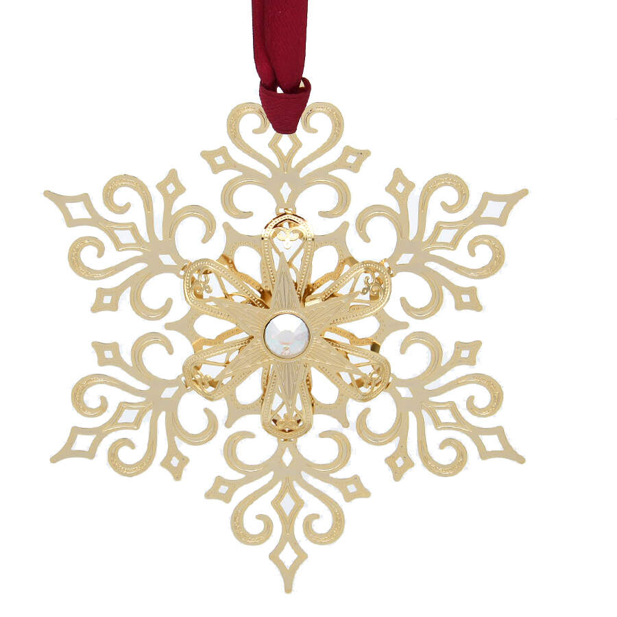Snowflake Ornaments Brilliant Gold Snowflake - Boxed by Beacon Design-1