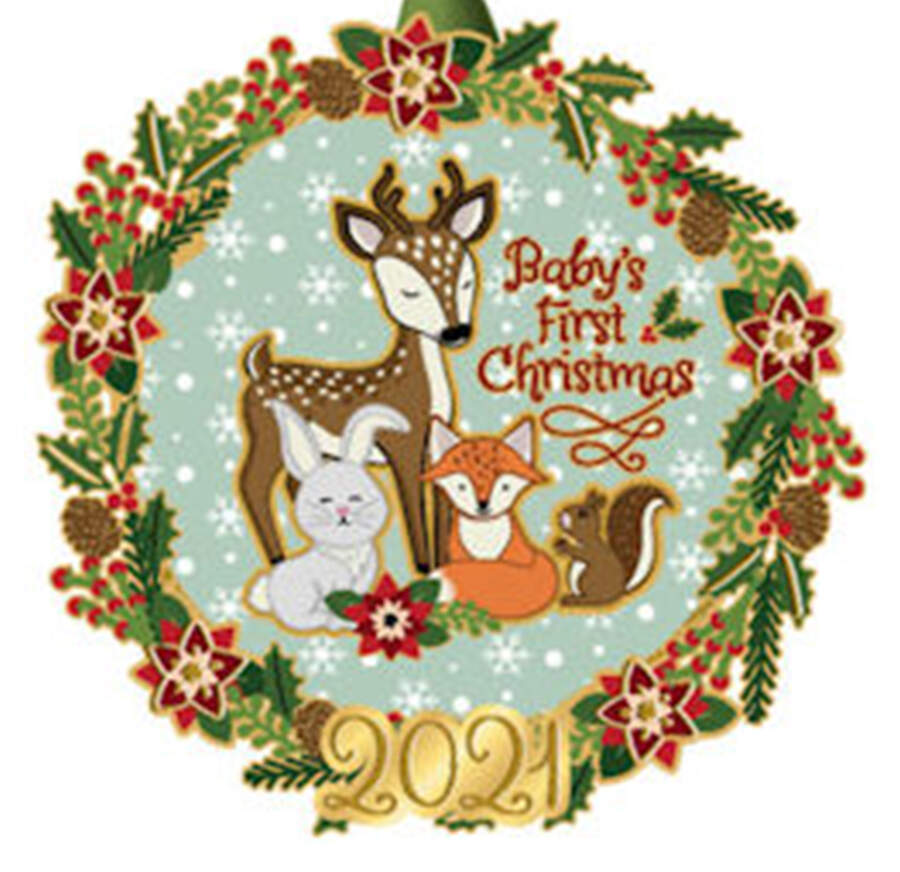 Annual Baby's First Christmas Ornament 2021 Baby's First Christmas - No Box Nb2021 by Beacon Design-1