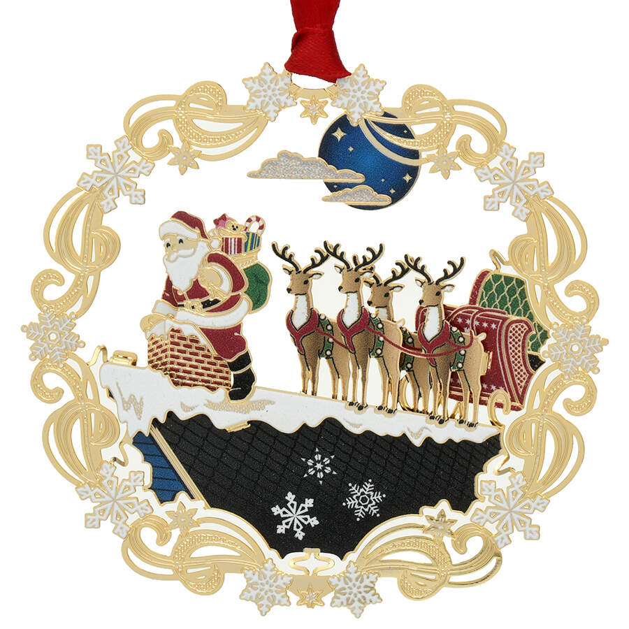 Christmas Ornaments Roof Top Santa - No Box by Beacon Design-1