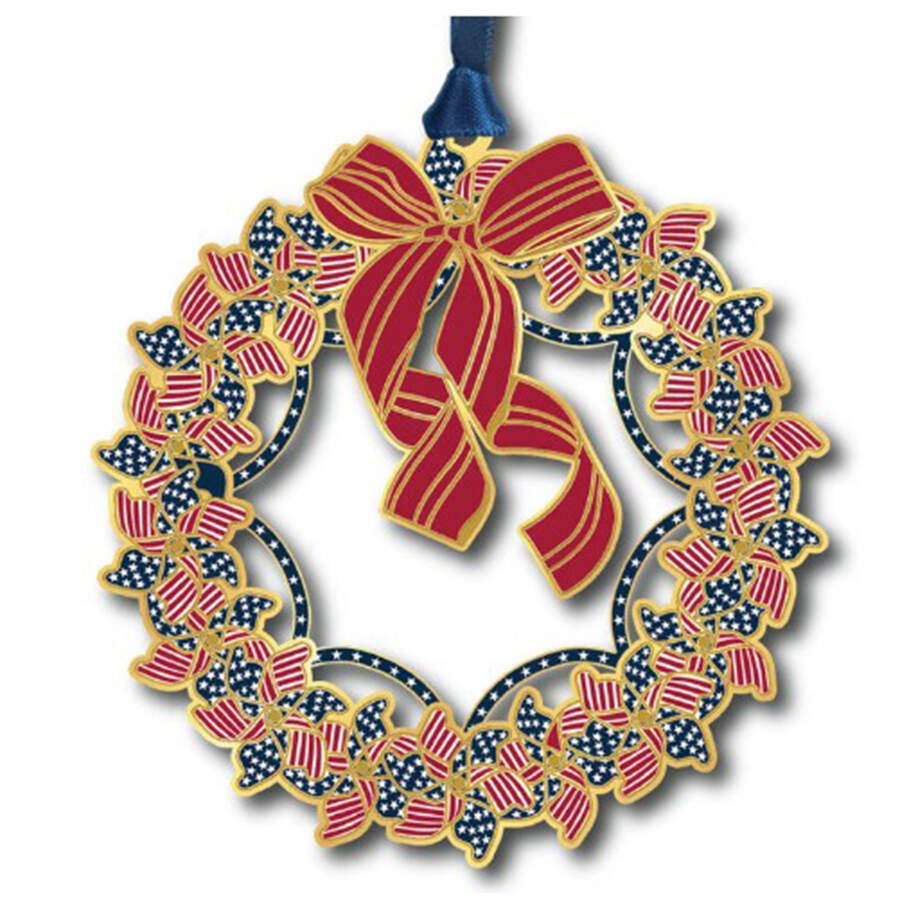 Americana Ornaments Patriotic Wreath - No Box by Beacon Design-1
