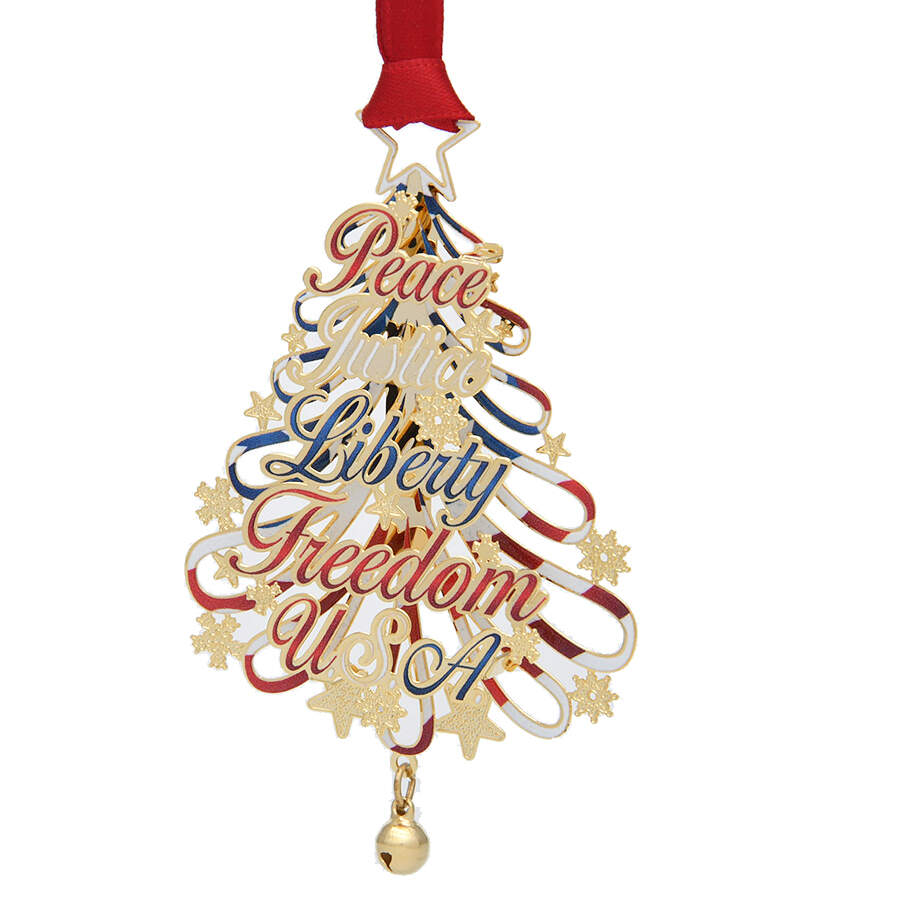 Americana Ornaments Patriotic Word Tree - No Box by Beacon Design-1