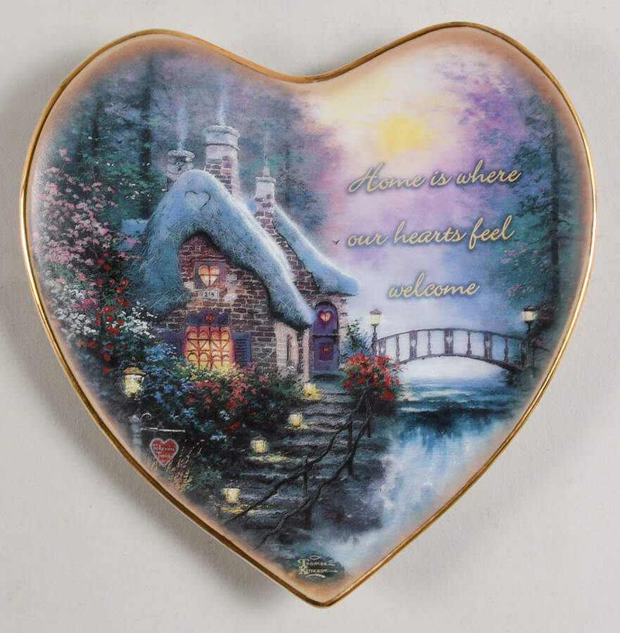 Thomas Kincaide Single Issue Plates Home Is Where Our Hearts Feel Welcome - No Box by Bradford Exchange-1