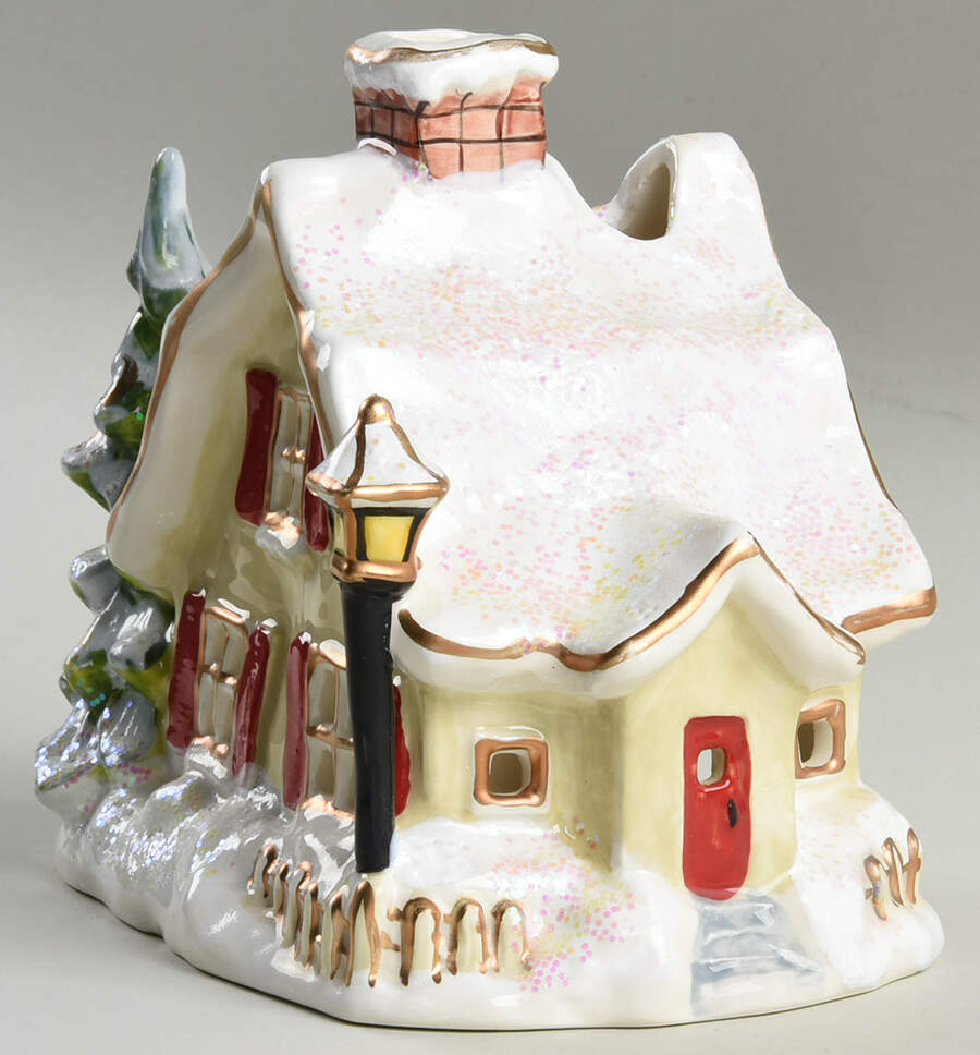 Christmas Candle Houses Snowy Cottage - No Box by Blue Sky-1