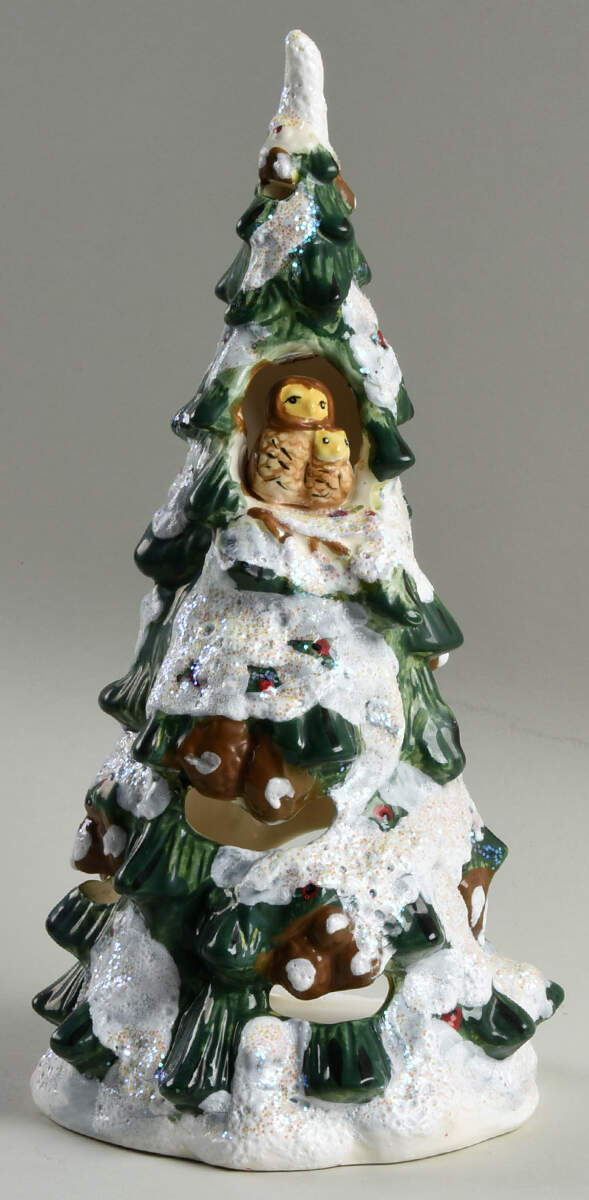 Christmas Candle Houses Snowtree - No Box by Blue Sky-1