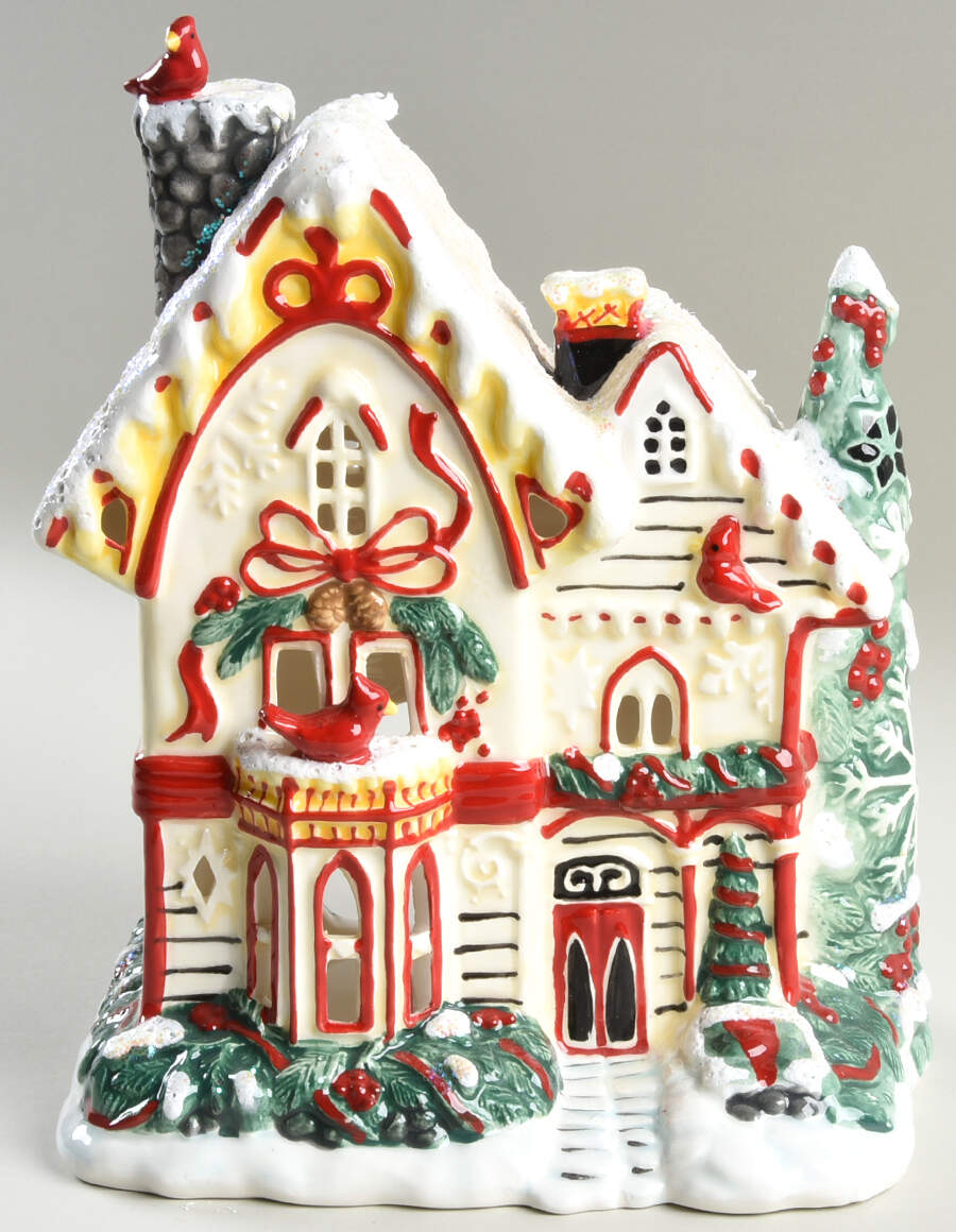 Christmas Candle Houses Cardinal Bird Candle House - No Box by Blue Sky-1