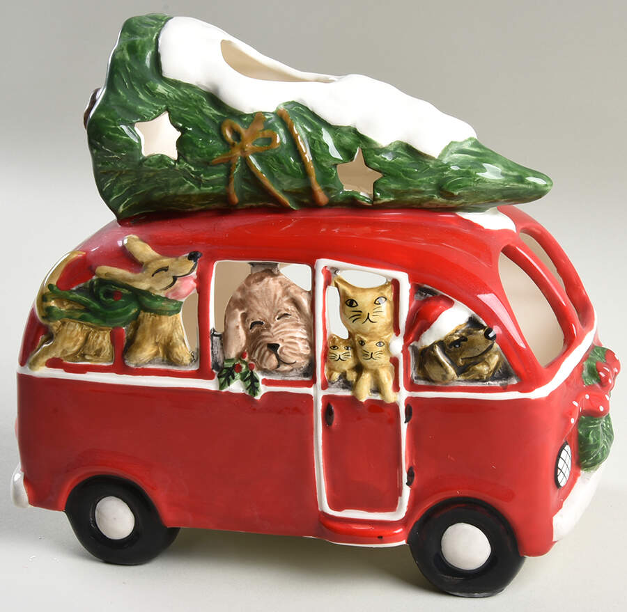 Christmas Candle Houses Car - No Box by Blue Sky-1