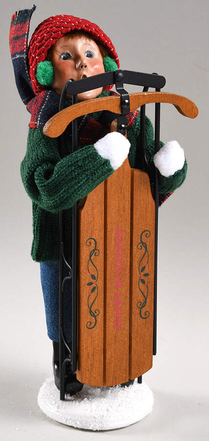 Snow Day Fun Specialty Characters Snow Day Family - Boy With Sled - No Box 39d by Byers' Choice Ltd-1