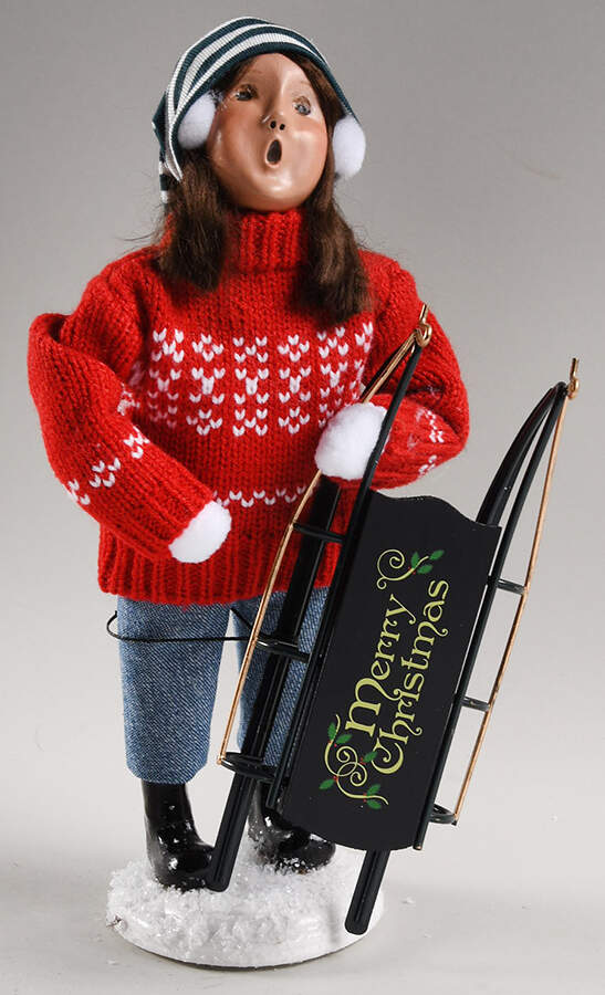 Snow Day Fun Specialty Characters Snow Day Family - Girl With Sled - No Box 39c by Byers' Choice Ltd-1