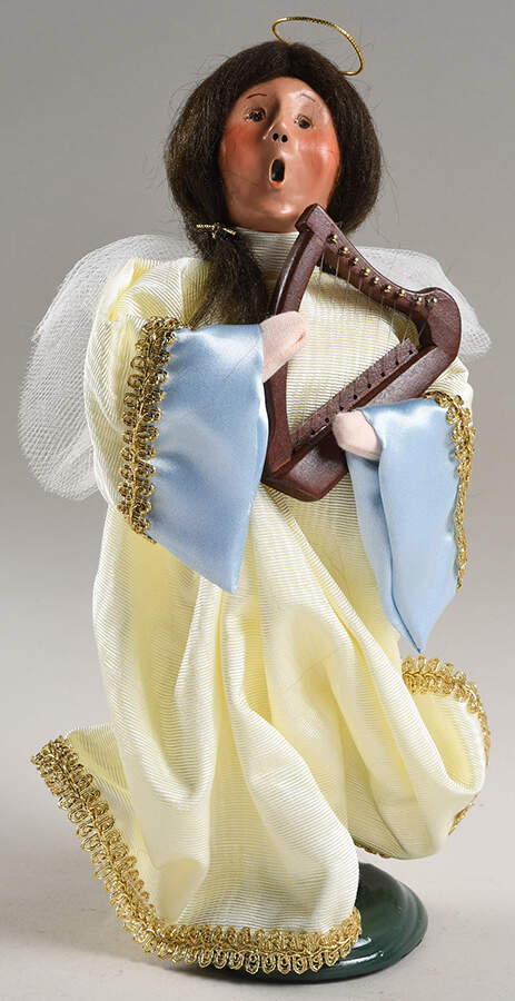 Nativity Series 2 Angel With Harp - No Box by Byers' Choice Ltd-1