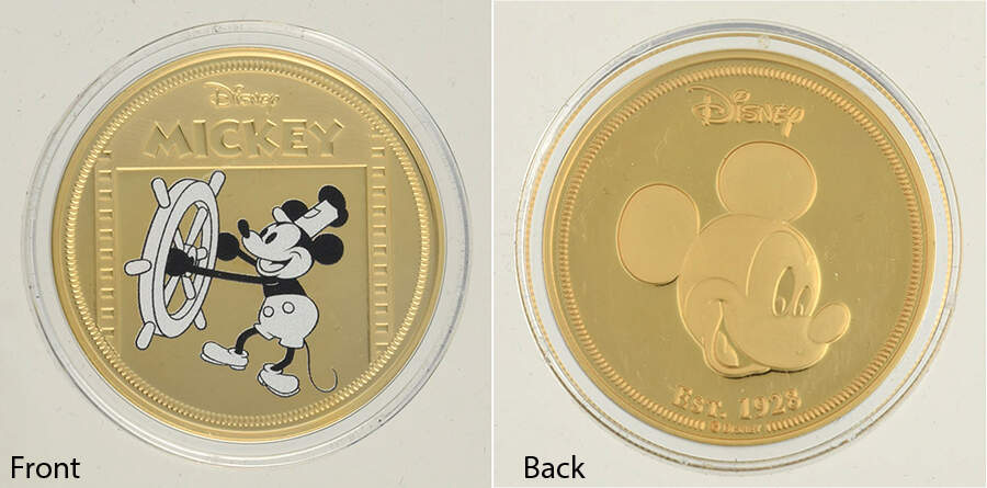 Disney Mickey Mouse Proof Collection Steamboat Willie-1928 - No Box by Bradford Exchange-1
