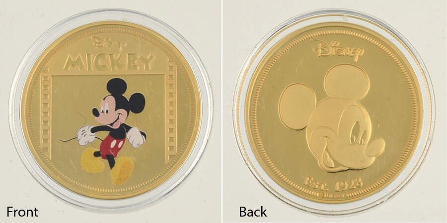 Disney Mickey Mouse Proof Collection Display Box &16 Proof Coins - With Box by Bradford Exchange-1