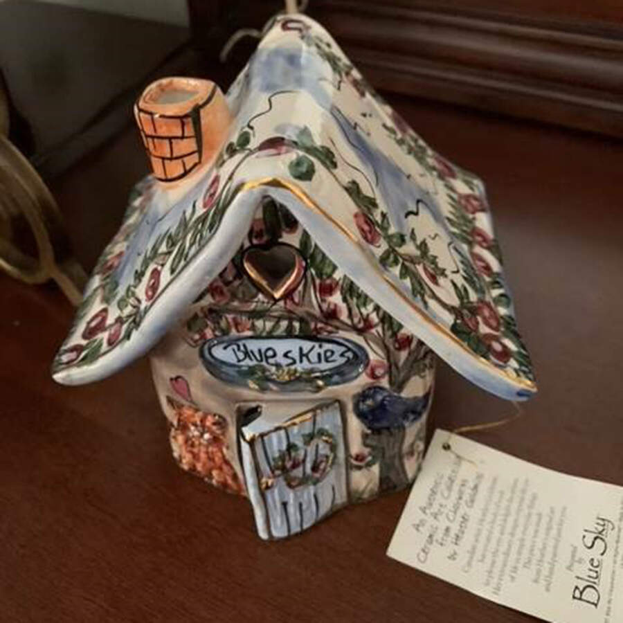Candle House Collection (Non Seasonal) Blue Skies Birdhouse - No Box by Blue Sky-1
