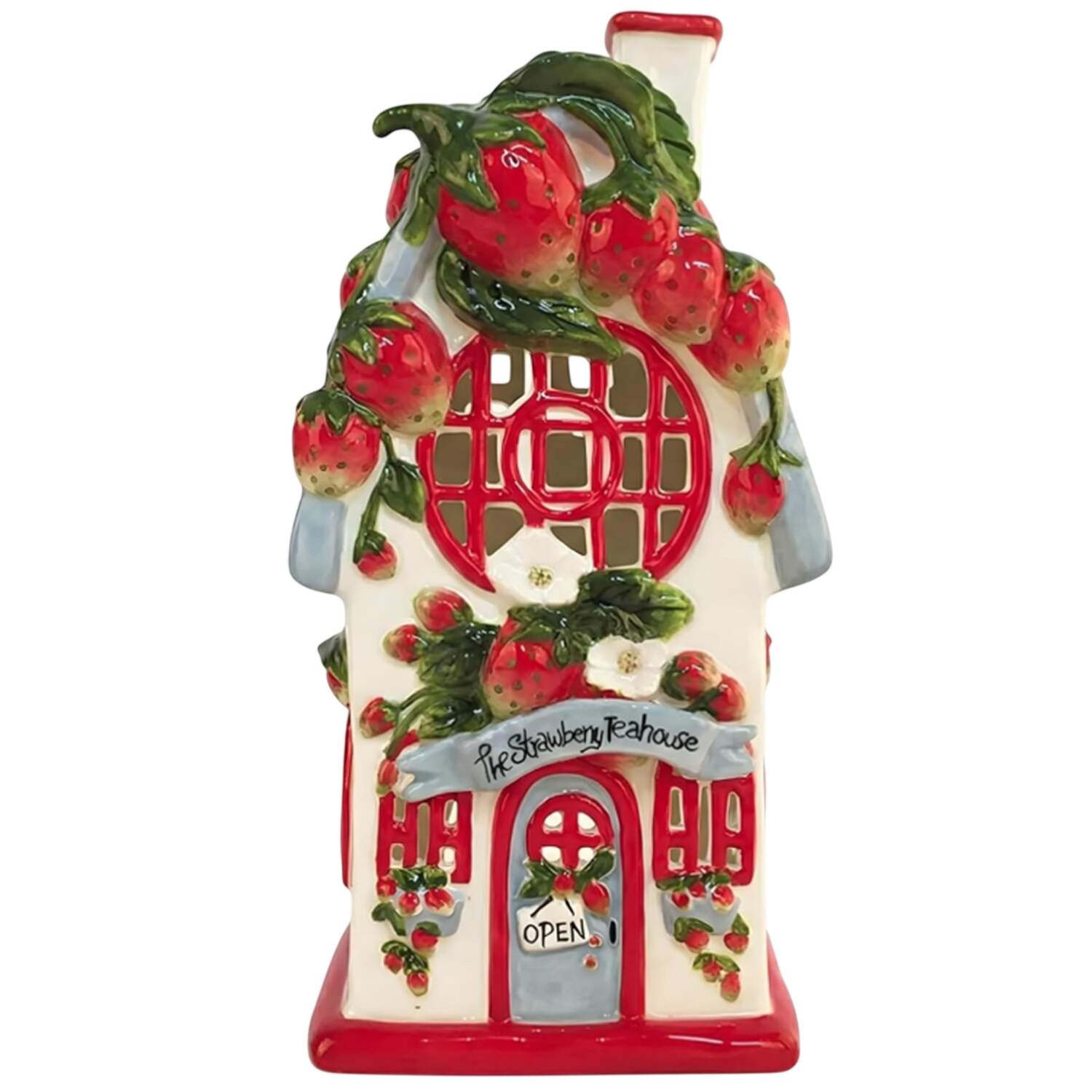 Candle House Collection (Non Seasonal) Strawberry Teahouse - No Box by Blue Sky-1