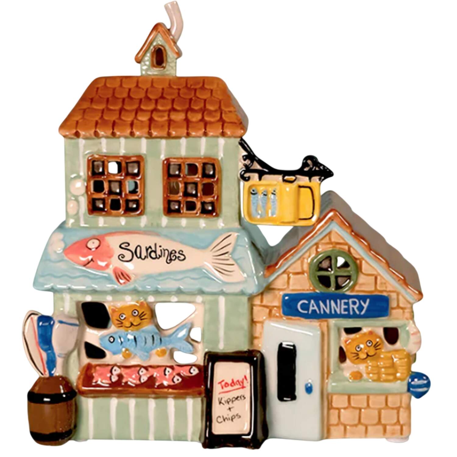Candle House Collection (Non Seasonal) Sardine Shop - No Box by Blue Sky-1