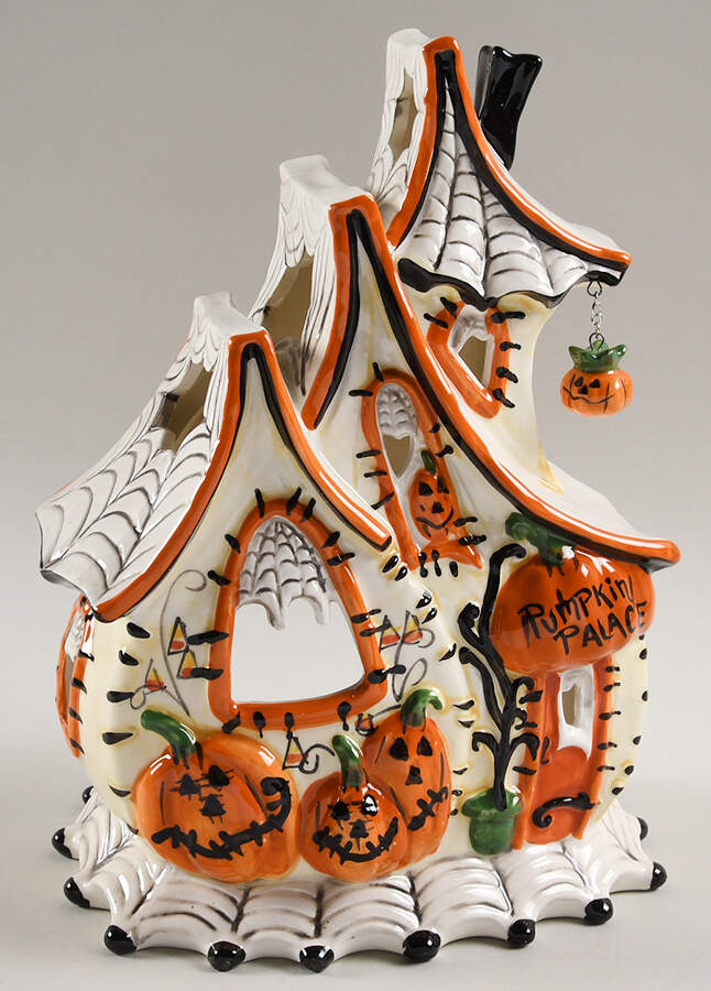 Halloween Tea Lights Pumpkin Palace - No Box by Blue Sky-1