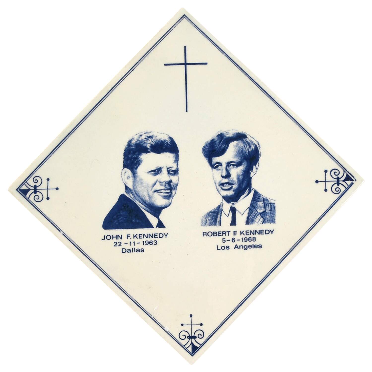 Blue Delft Limited Edition Tile John F Kennedy & Robert F Kennedy - No Box by Blue Delft-1