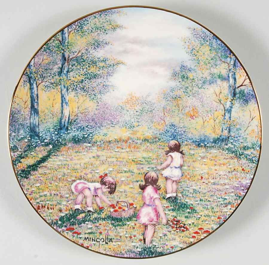 Calhoun Collectors Society Plates Picking Flowers - Boxed by Calhoun Coll Society-1