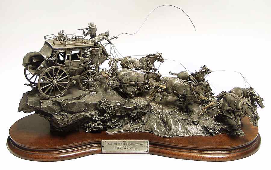 Chilmark Pewter Figurines Flat Out For Red River Station - No Box by Chilmark Pewter-1