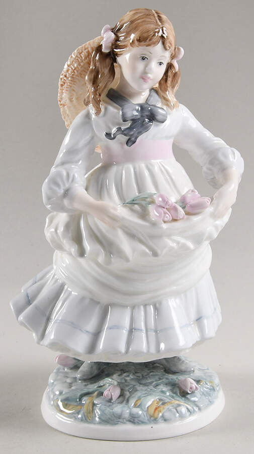 Coalport Figurines Childhood Joys-Girl With Tulips - Boxed by Coalport-1