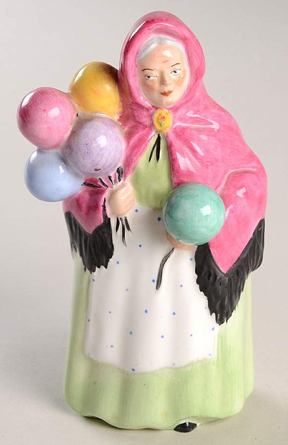 Coalport Figurines Balloon Seller-Red Shawl - No Box by Coalport-1