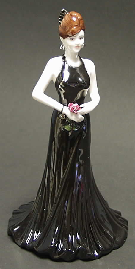 Ladies of Fashion Stunning In Black - Boxed by Coalport-1