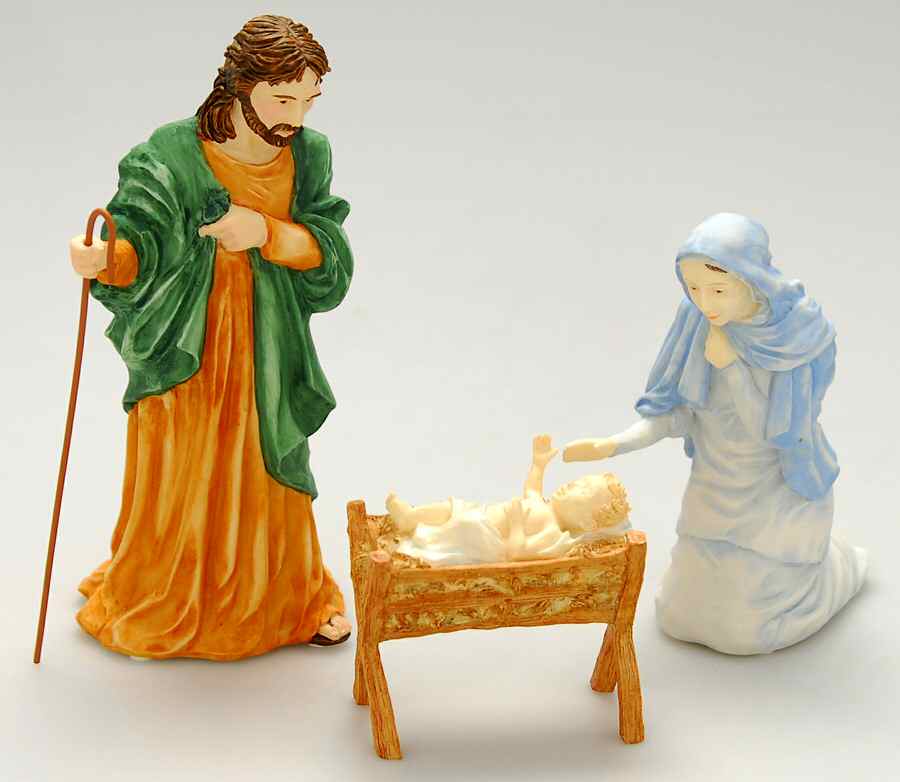 Nativity-Coalport 3 Pc Set=Baby, Joseph, Mary - Boxed by Coalport-1